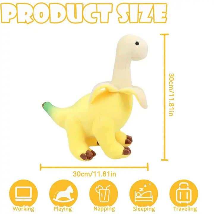 Cute Banana Brontosaurus Design Plush