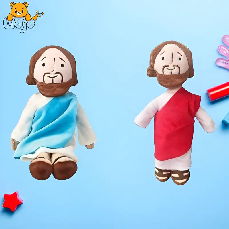 Blue and Red Jesus Plush Pillow