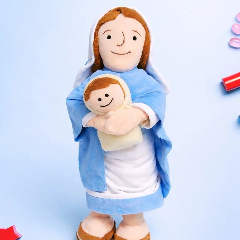 Virgin mary plush pillow