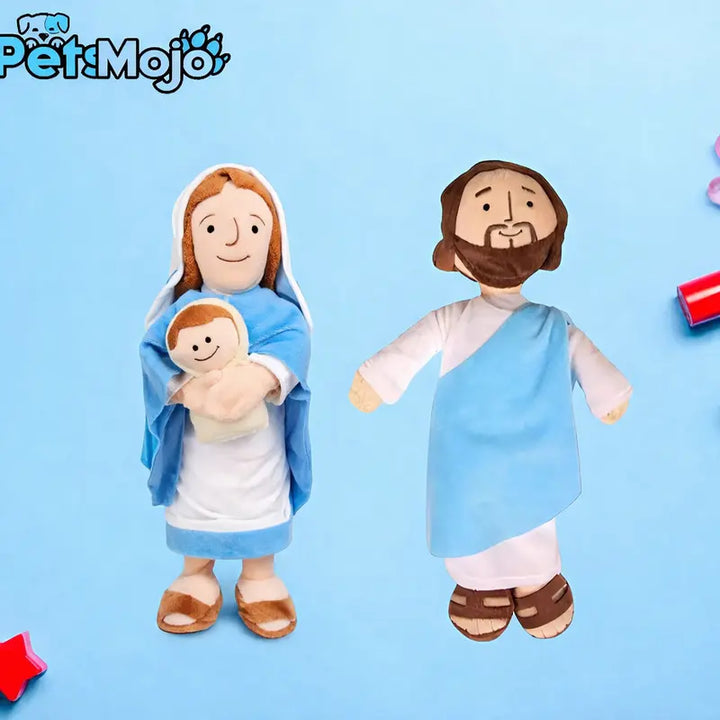 Jesus and Virgin Mary Plush Pillow