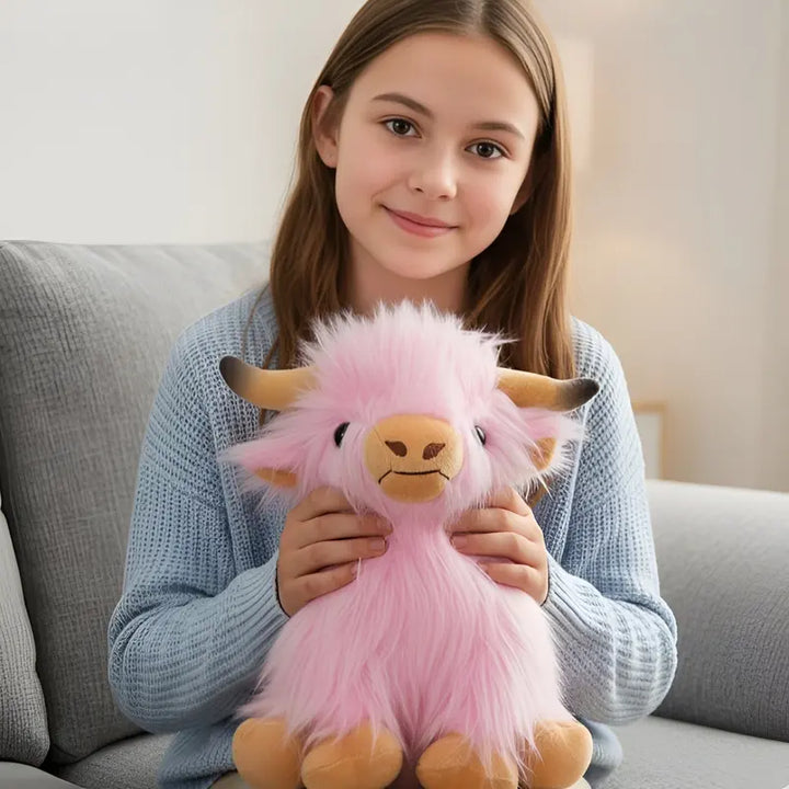 Realistic Highland Cow Plush Toy