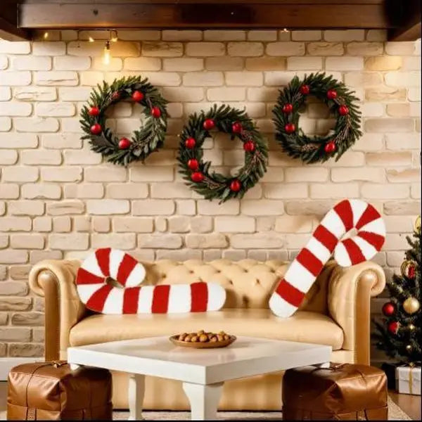 Christmas Candy Cane Pillow