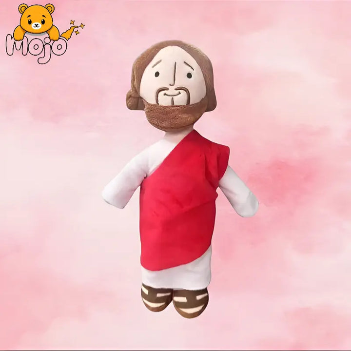 Blue and Red Jesus Plush Pillow