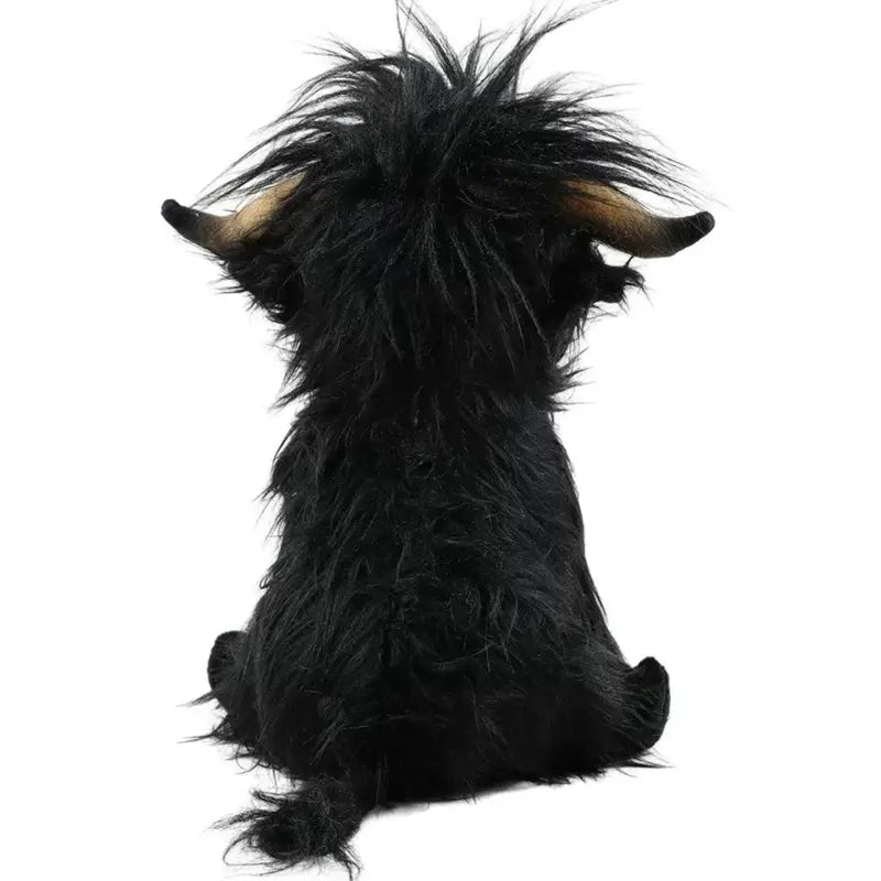 Realistic Highland Cow Plush Toy - Black