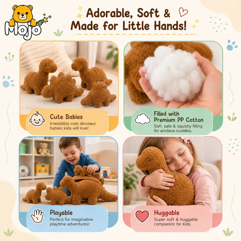 Dinosaur Design Plush Toy Set