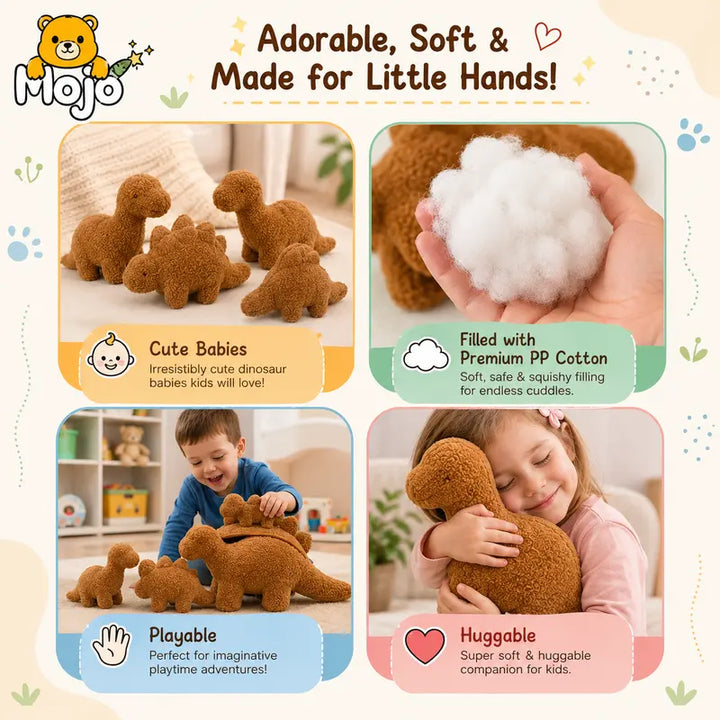 Dinosaur Design Plush Toy Set