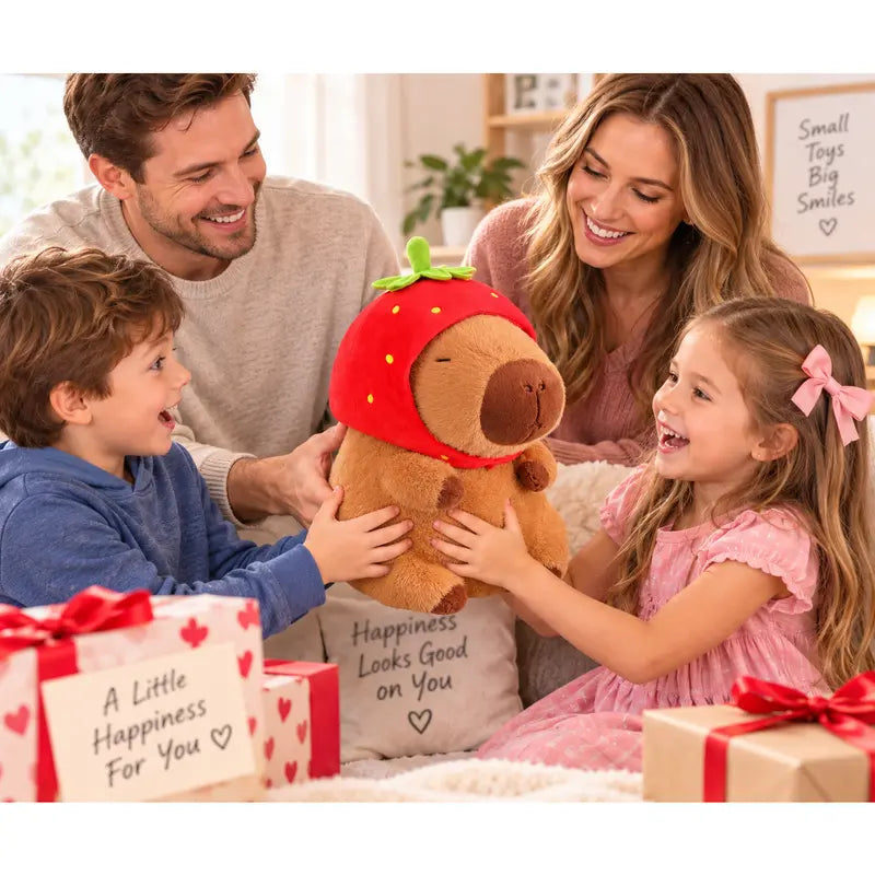 Capybara Strawberry Plush Toy