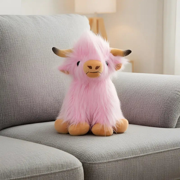 Realistic Highland Cow Plush Toy