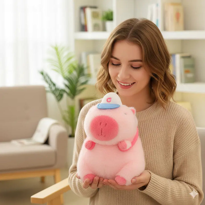 Summer Capybara Plush Toy - Pink