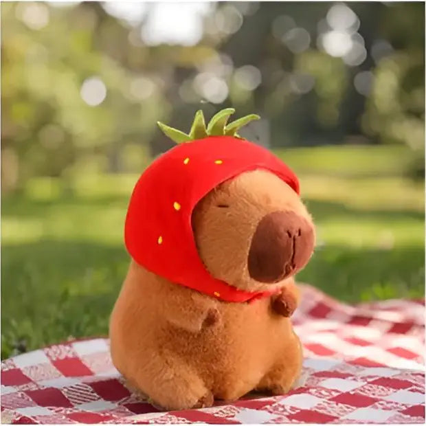 Capybara Strawberry Plush Toy