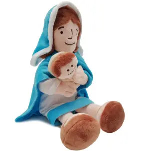 Jesus and Virgin Mary Plush Pillow