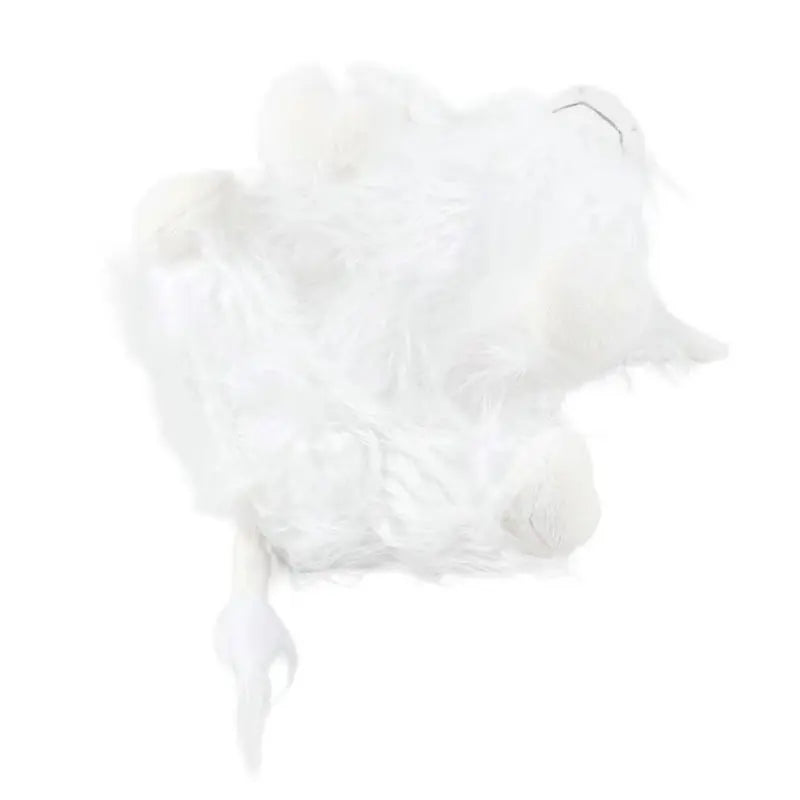 Realistic Highland Cow Plush Toy - White