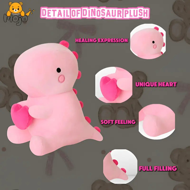 Pink Dino Plush Pillow