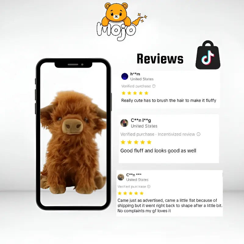 Realistic Highland Cow Plush Toy
