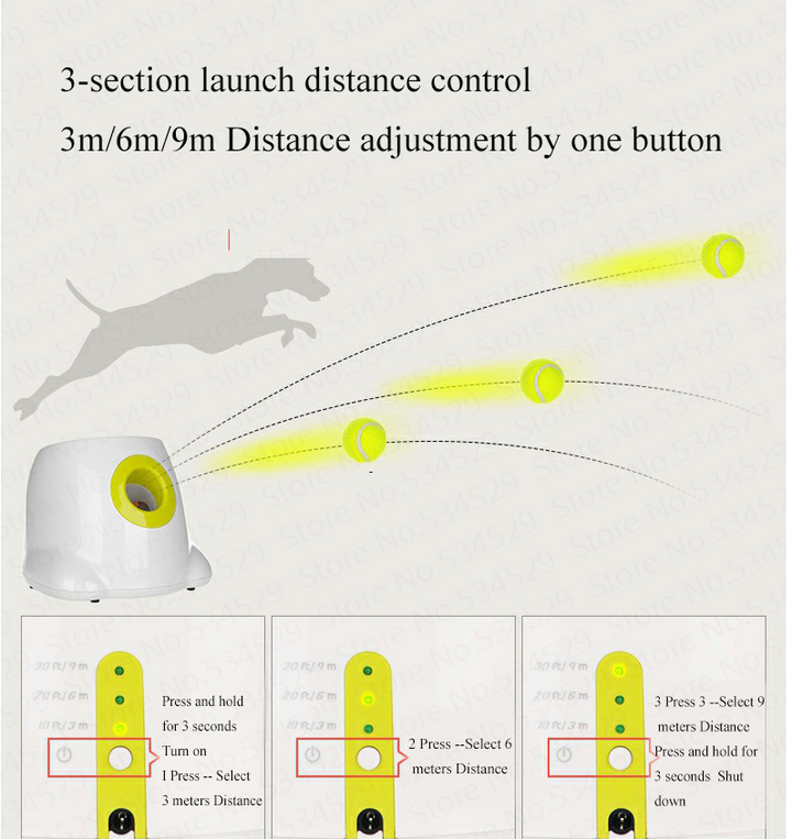 Dog Pet Automatic Interactive Ball Launcher - PETSMOJO